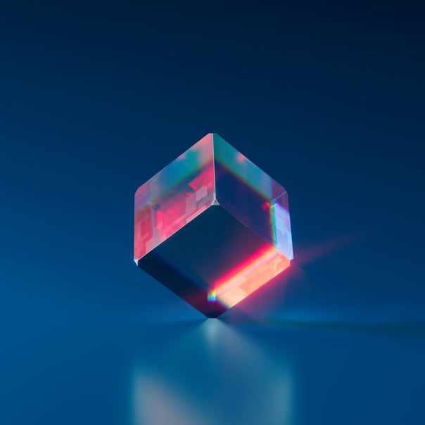 A multicolored cube